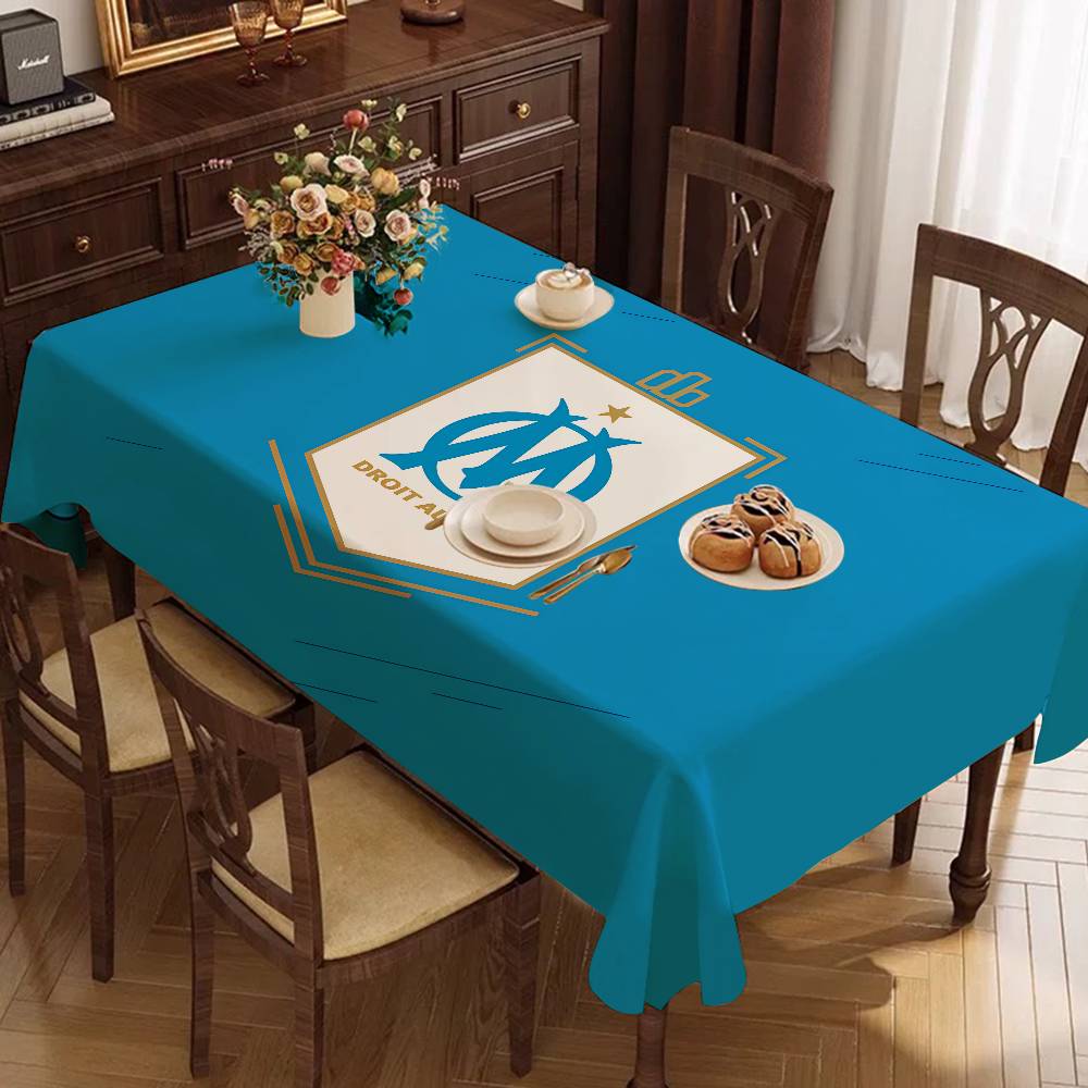 Home Textiles Today Logo - Nappe rectangulaire O-Olympiques D-DeS LOGO M-MarseilleS,