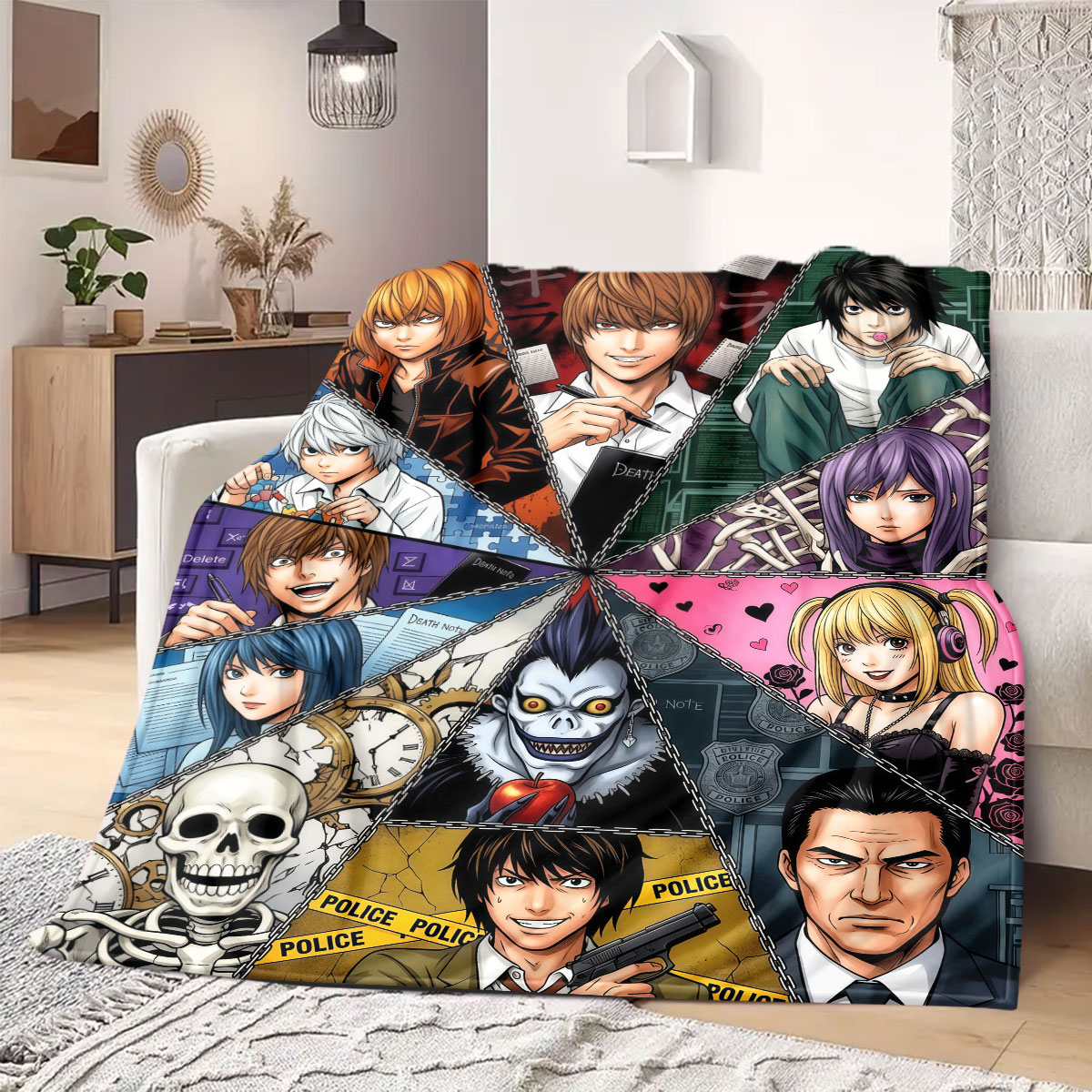 Home Textiles Notes - Couverture en flanelle Death Note Grand