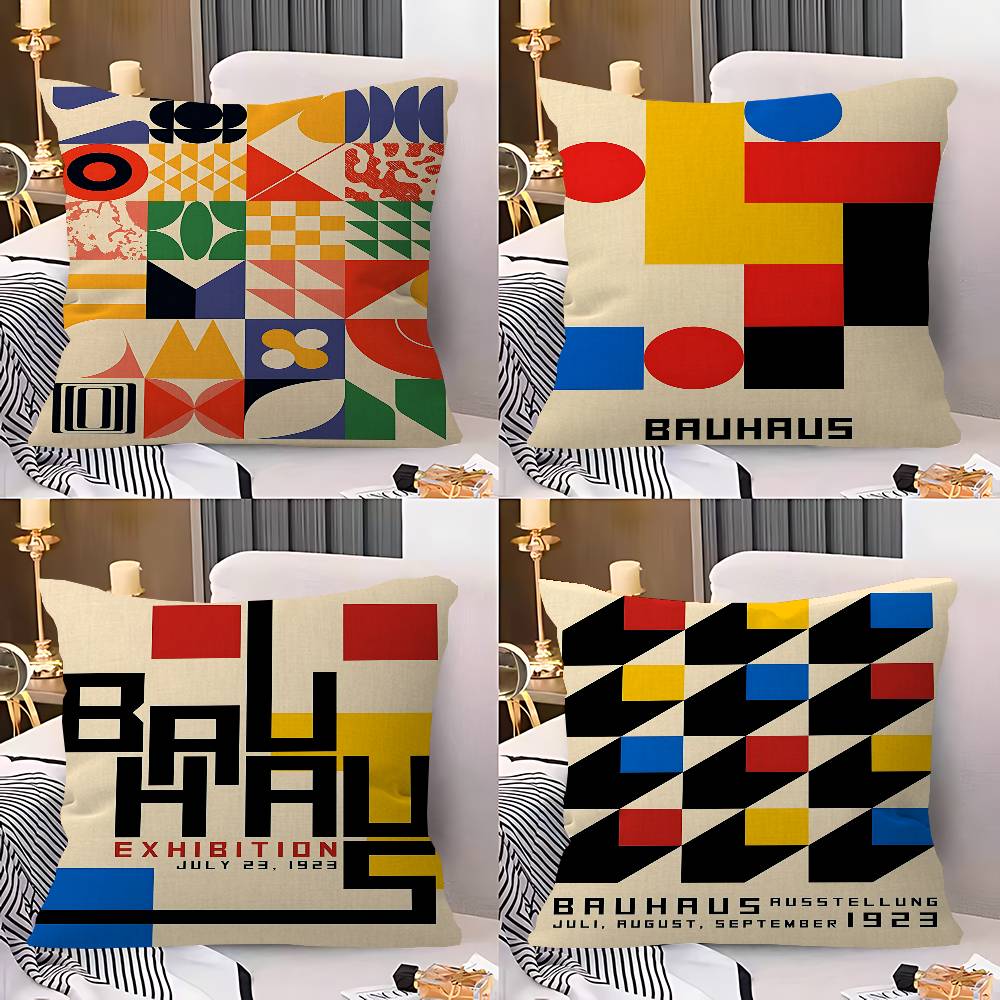 Home Textiles Exhibition - Housse de coussin abstraite Bauhaus Exhibition,