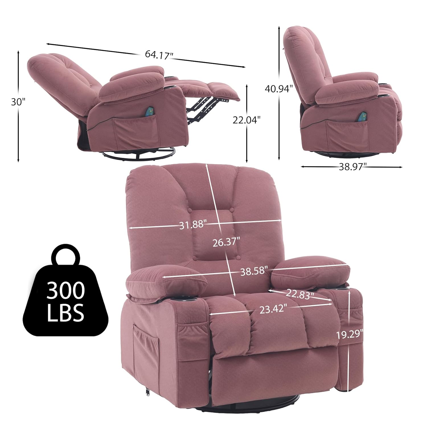 Fauteuil inclinable pivotant a - Home Textiles Of Scandinavia avis et prix