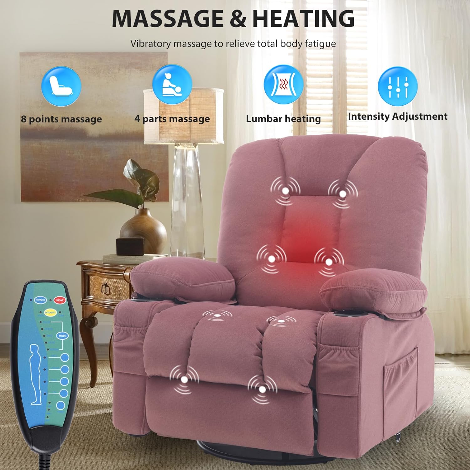 Fauteuil inclinable pivotant a - Home Textiles Of Scandinavia avis et prix