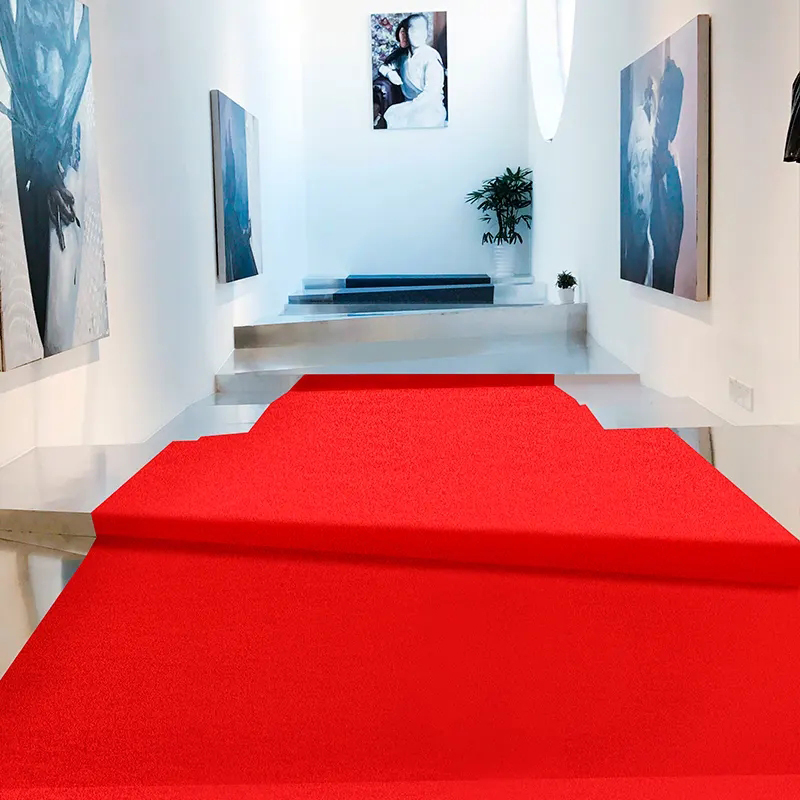 Tapis de mariage rouge en maté - Home Textiles Exhibition avis et prix